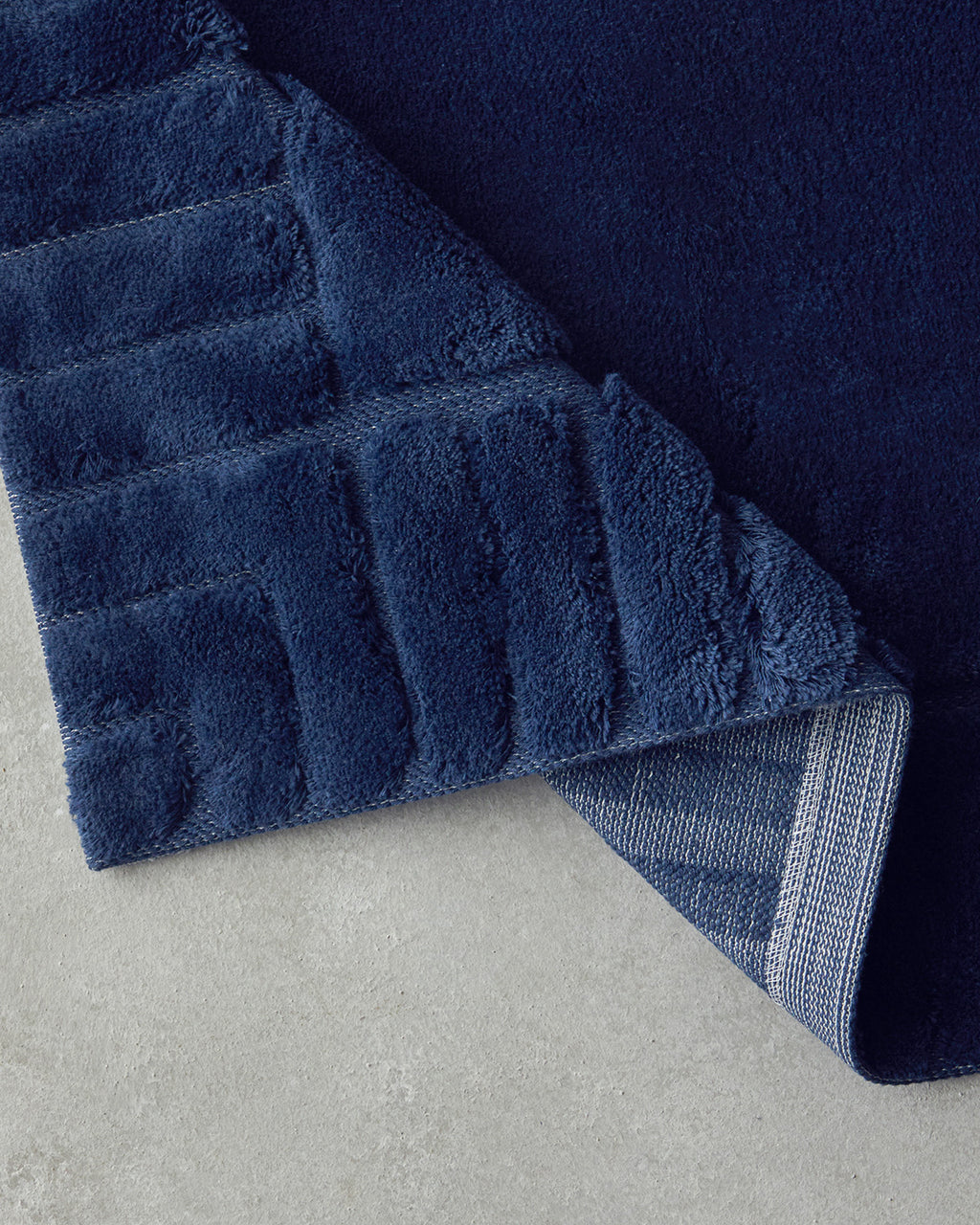 Pearly Cotton Bath Mat Set 60x90 + 40x60 cm Navy Blue (view 2)