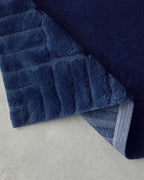 Pearly Cotton Bath Mat Set 60x90 + 40x60 cm Navy Blue (view 2)