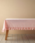 Flor Pura Polyester Ruffled Table Cloth 150x200 cm Pink