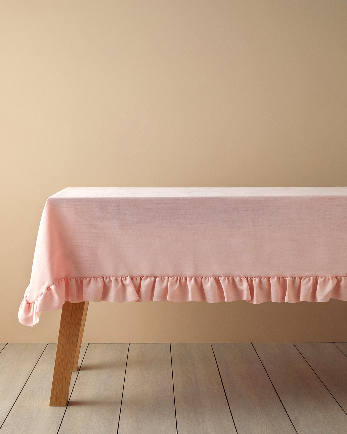 Flor Pura Polyester Ruffled Table Cloth 150x200 cm Pink