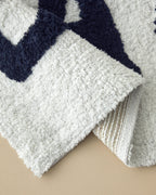 Bath Bliss Cotton Bath Mat 50x80 cm Navy Blue - White