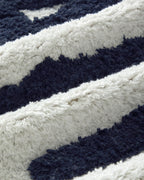 Bath Bliss Cotton Bath Mat 50x80 cm Navy Blue - White (view 2)