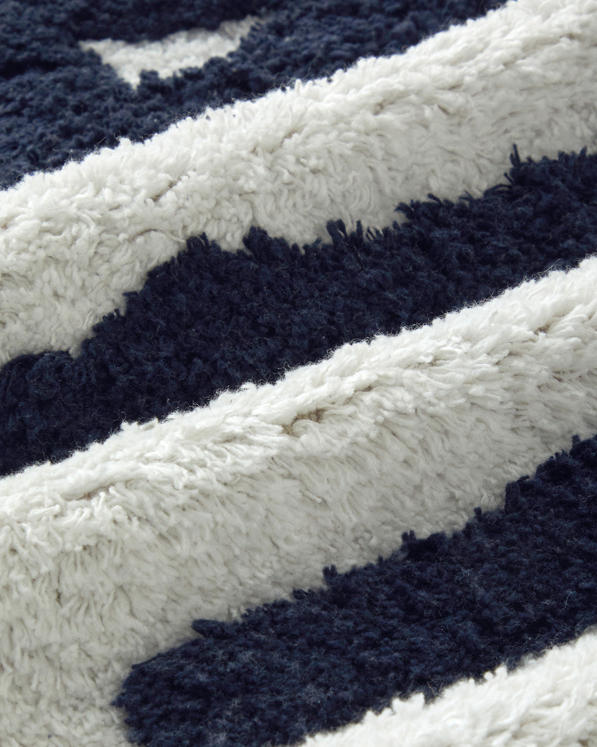Bath Bliss Cotton Bath Mat 50x80 cm Navy Blue - White (view 2)