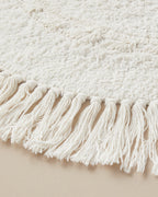 Falbelo Cotton Fringed Bath Mat 90x90 cm - Pink (view 2)