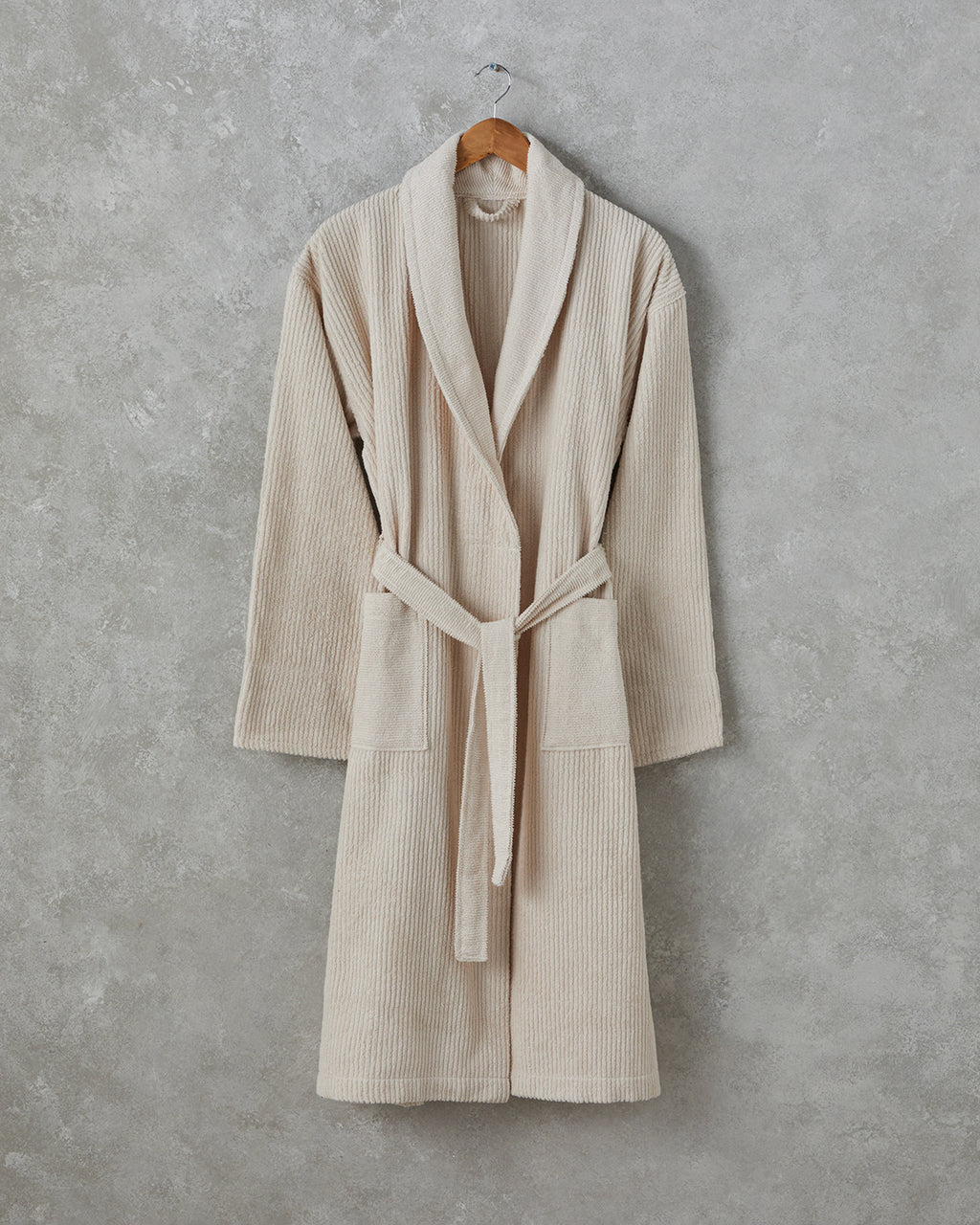 Summer Cotton Bathrobe - Beige - S-M