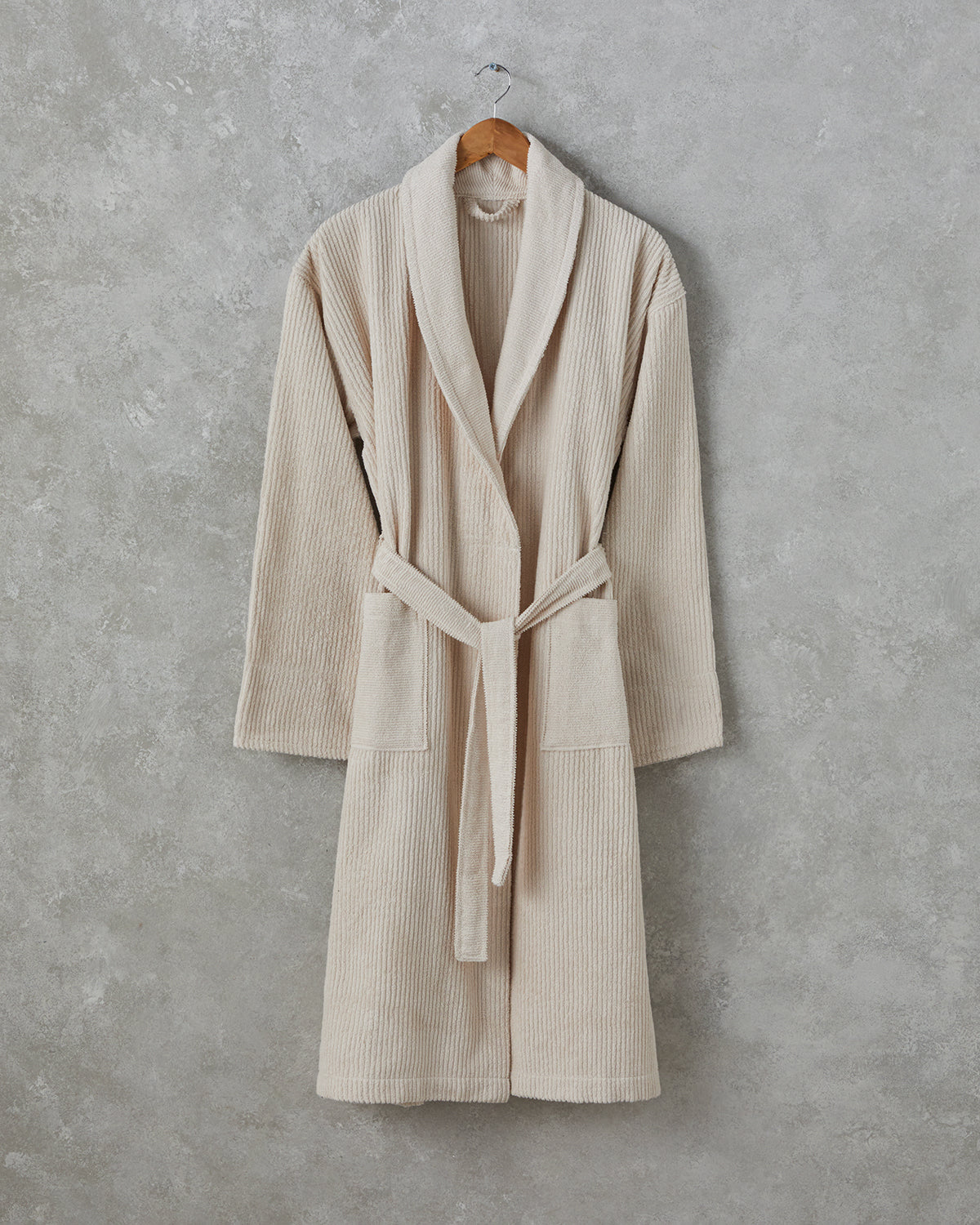 Summer Cotton Bathrobe - Beige - S-M