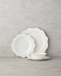 Valencia Bone Porcelain Table Set 27 Pieces, 6 Servings - Gold
