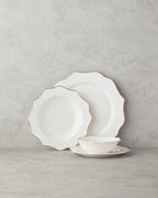Valencia Bone Porcelain Table Set 27 Pieces, 6 Servings - Gold