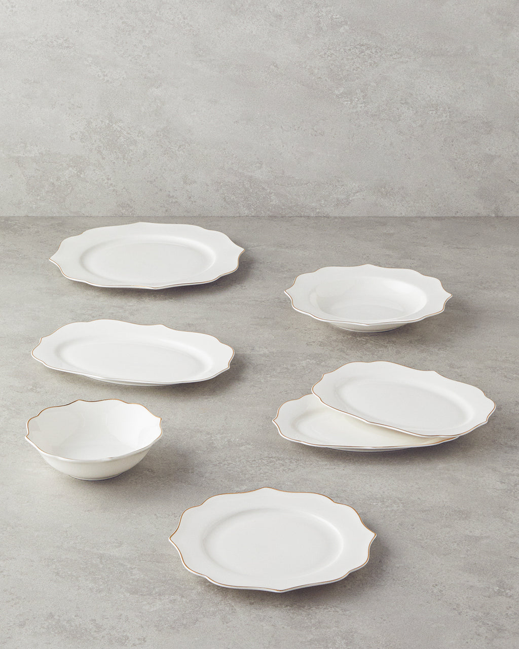Valencia Bone Porcelain Table Set 27 Pieces, 6 Servings - Silver (view 2)
