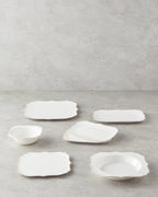 Napoli Bone Porcelain Table Set 27 Pieces, 6 Servings - Silver (view 2)