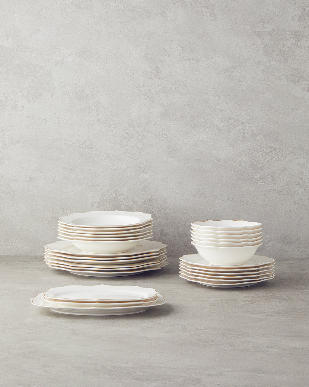 Napoli Bone Porcelain Table Set 27 Pieces, 6 Servings (view 8)