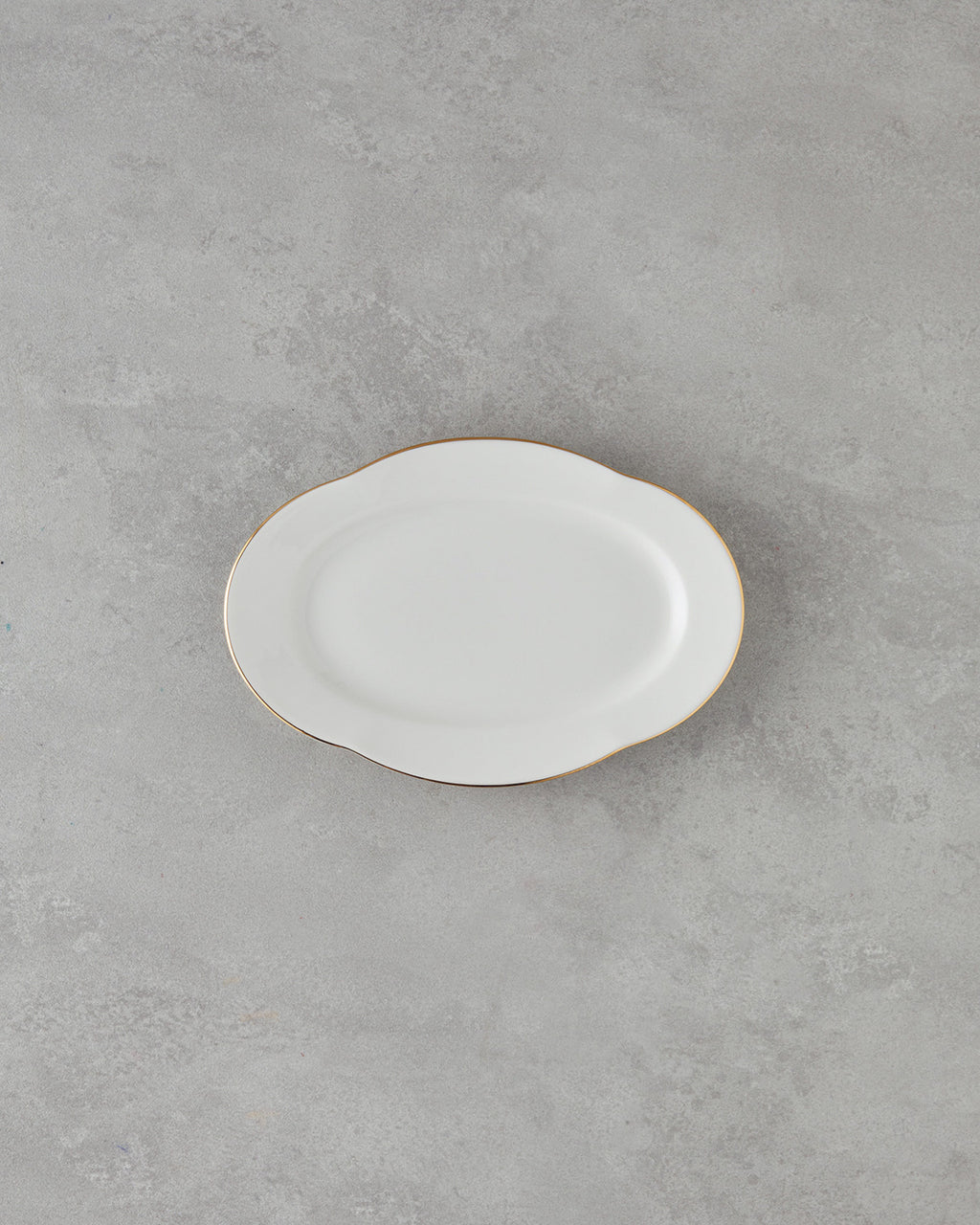 Porcelain Rectangular Plate Gold - 30 cm (view 2)