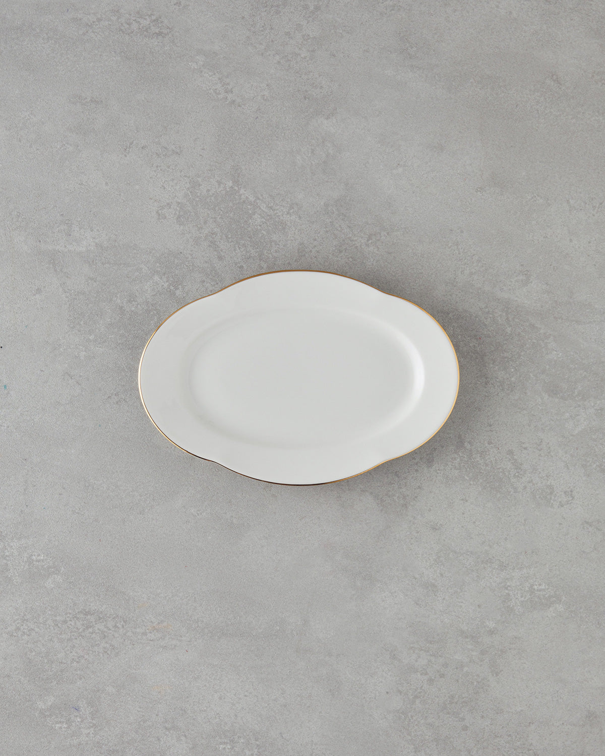 Porcelain Rectangular Plate Gold - 30 cm (view 2)