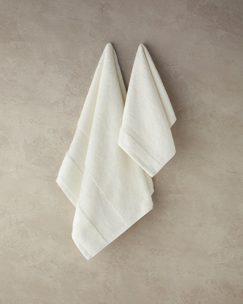 Glitter Wave Cotton Glitter Face Towel Set 30x45+50x80 cm Ecru