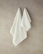 Glitter Wave Cotton Glitter Face Towel Set 30x45+50x80 cm Ecru