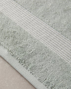 Shiny Stripe Cotton Glitter Face Towel Set 30x45+50x80 cm Sea Green (view 4)