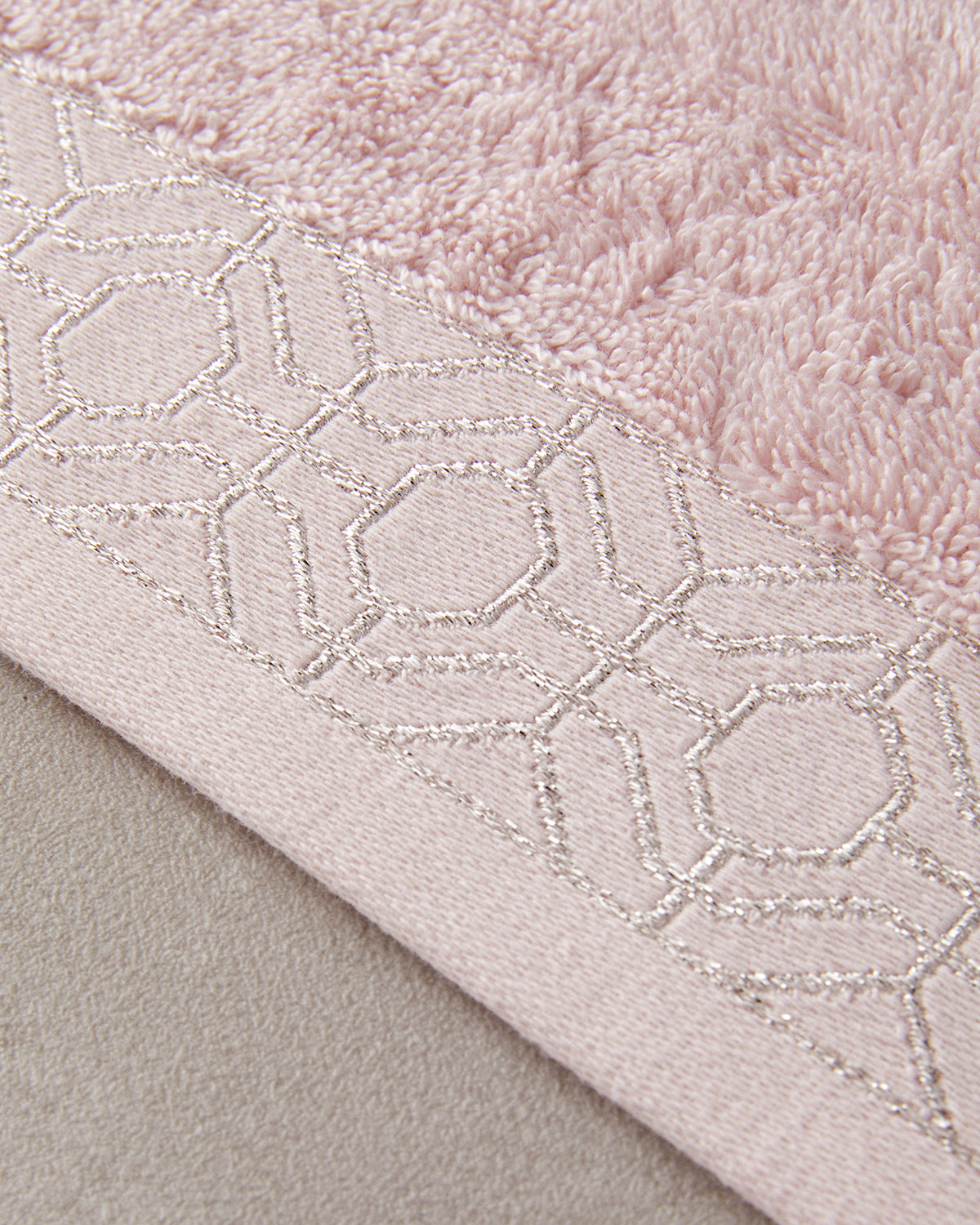Rattan Cotton Glitter Face Towel Set 30x45+50x80 cm Pink (view 4)