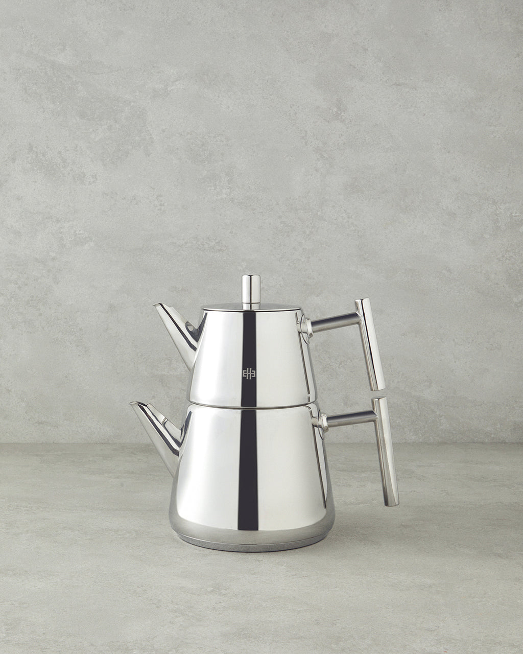 Aden Steel Tea Pot 0.70+1.8 L Silver