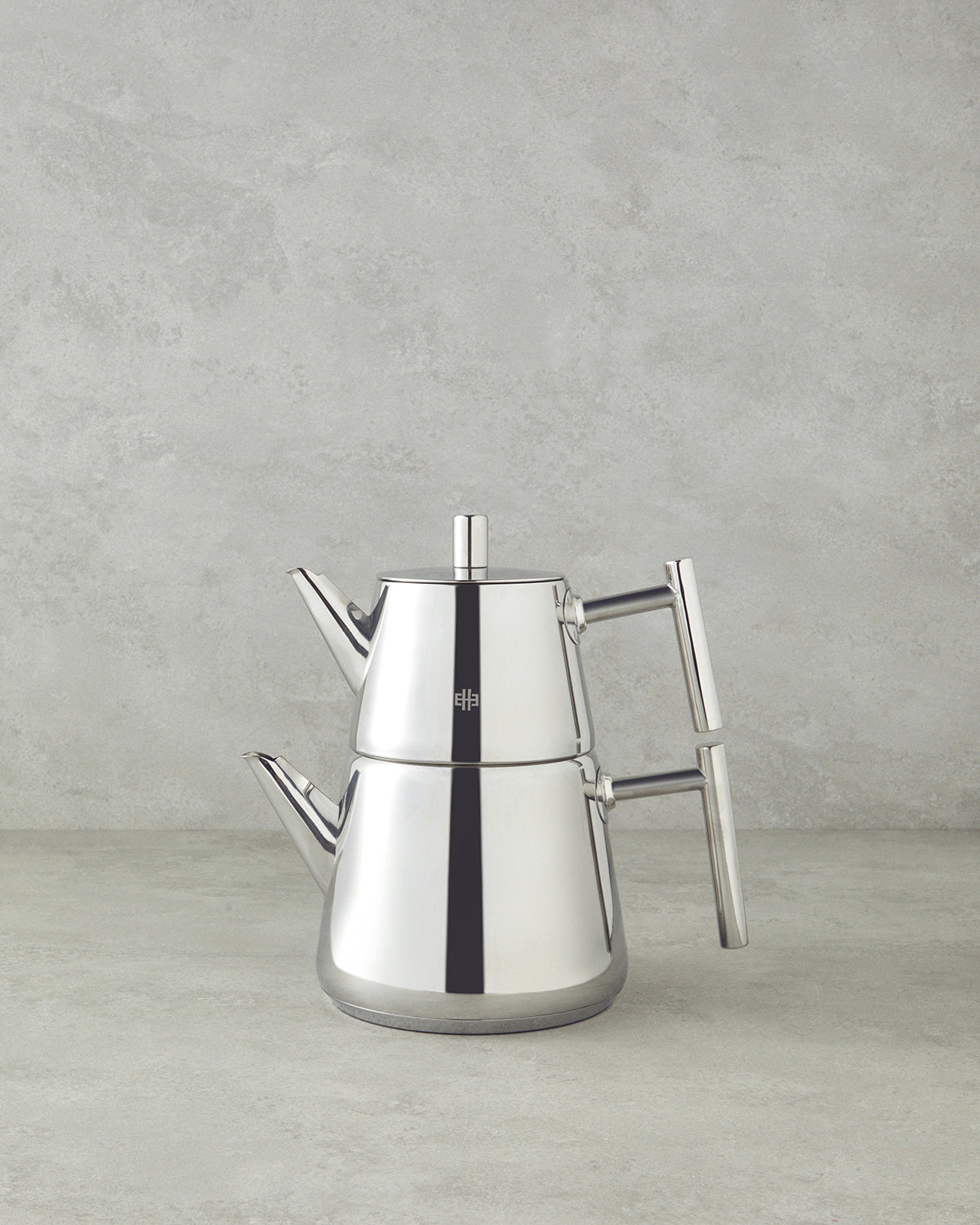Aden Steel Tea Pot 0.70+1.8 L Silver