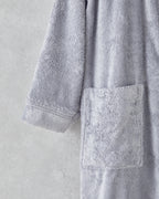 Melinda Bamboo Piped Bathrobe S-M Dark Gray (view 3)