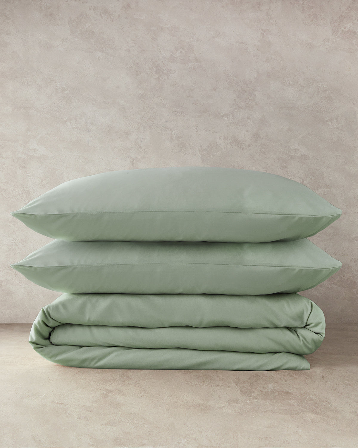 Pure Cotton Duvet Cover - Green Almond, Powder Pink & Blue (view 12)