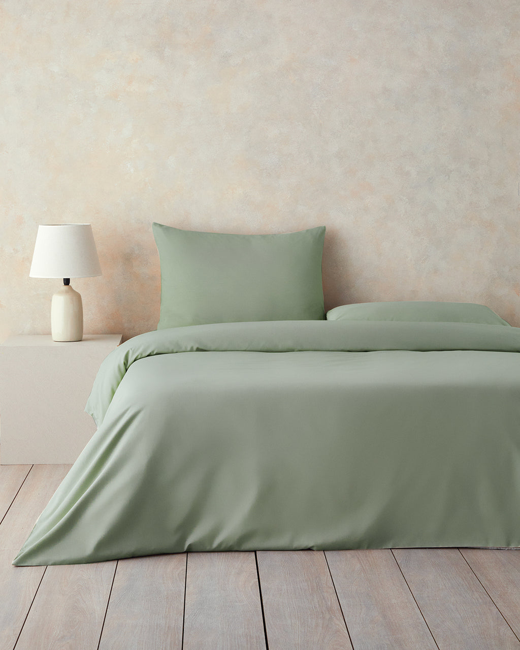 Pure Cotton Duvet Cover - Green Almond, Powder Pink & Blue (view 13)
