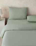 Pure Cotton Duvet Cover - Green Almond, Powder Pink & Blue (view 14)