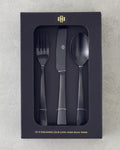 18/10 Stainless Steel Cutlery Set 18 Pieces, 6 Servings - Black