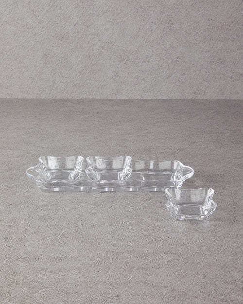 Alvin Glass Serving Ware 33x12 Transparent