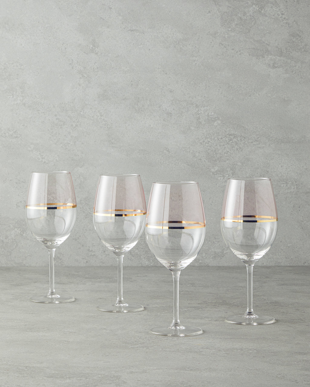 Fiore Glass 4 pcs Chalice 540 ml - Light Pink
