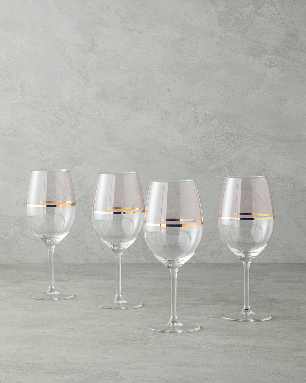 Fiore Glass 4 pcs Chalice 540 ml - Light Pink