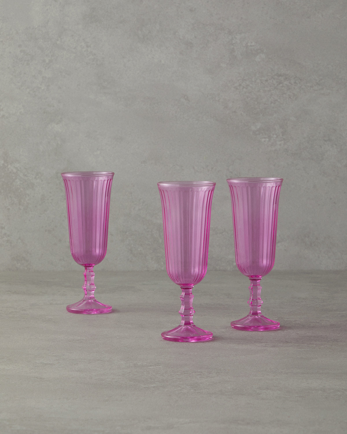 Carnival Glass 3 pcs Chalice 240 ml Pink