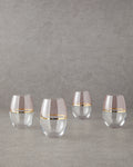 Fiore Glass 4 pcs Glass 300 ml - Light Pink