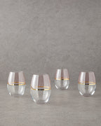 Fiore Glass 4 pcs Glass 300 ml - Light Pink
