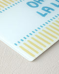 Glass Cutting Board 25x35 cm Blue - White