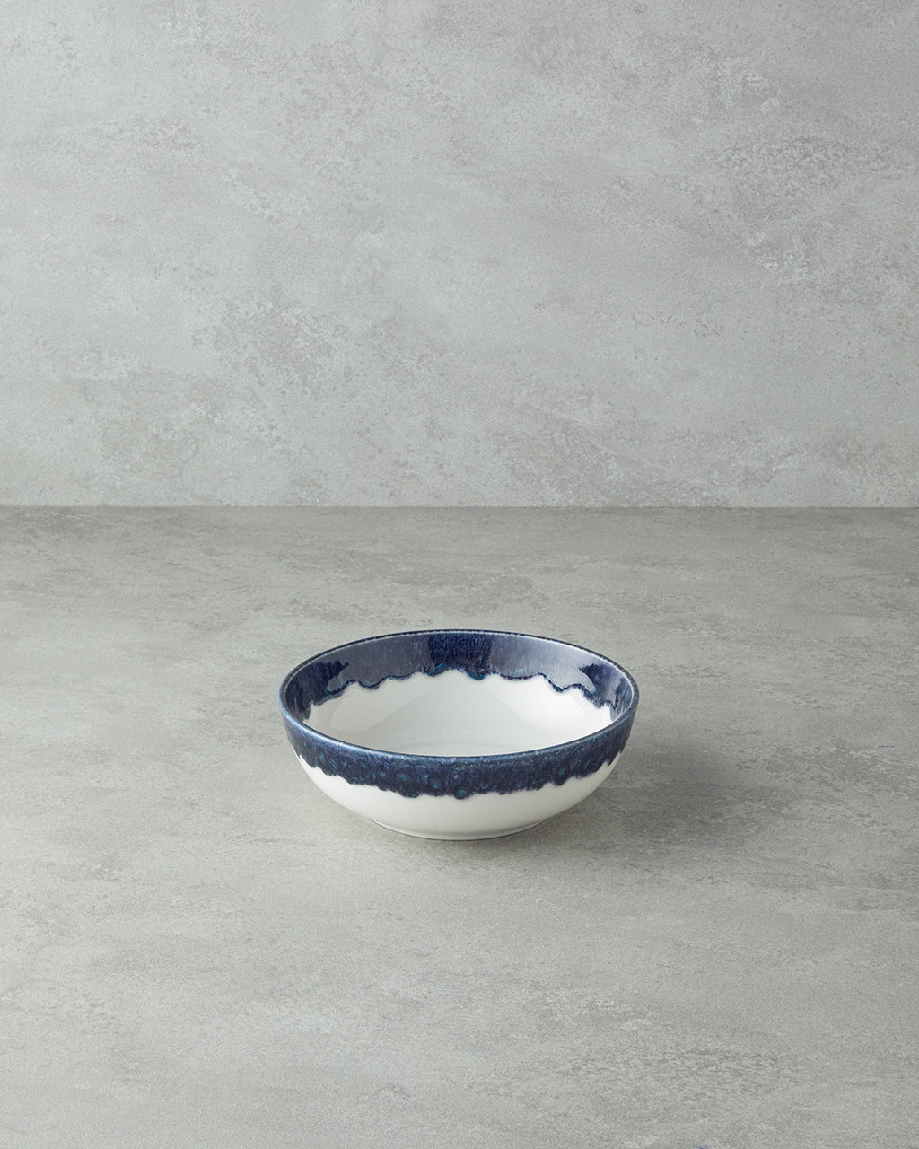 Porcelain Bowl - Navy Blue & Red - Navy Blue - 19 cm