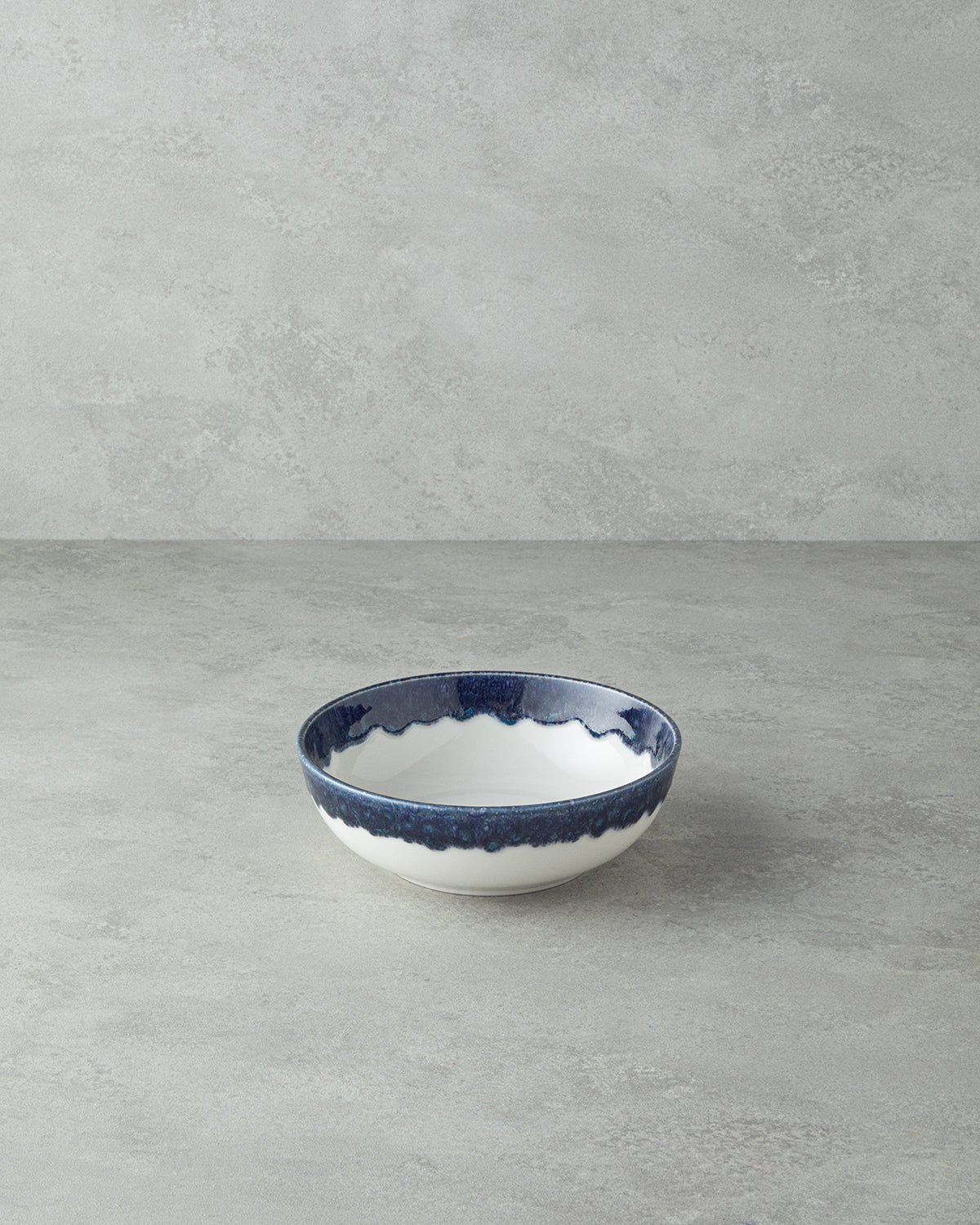 Porcelain Bowl - Navy Blue & Red - Navy Blue - 19 cm