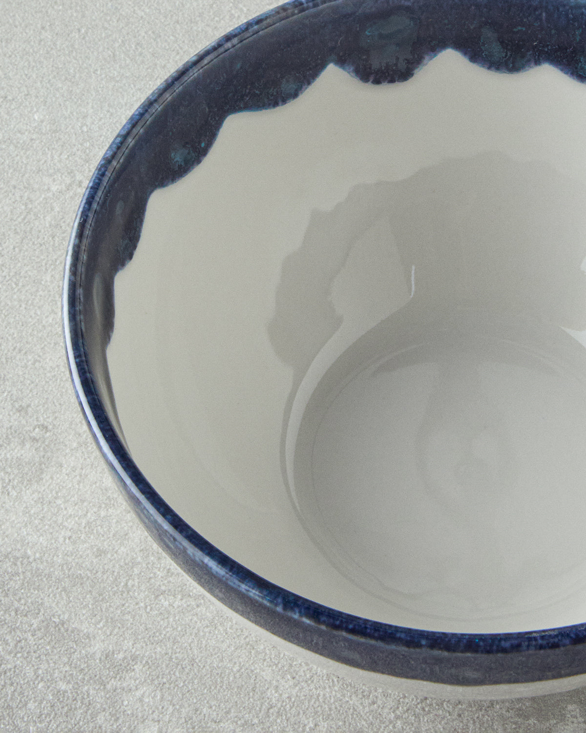 Porcelain Bowl - Navy Blue & Red (view 9)