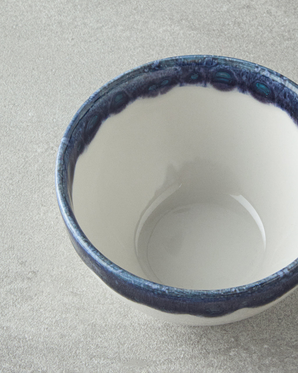 Porcelain Bowl - Navy Blue & Red (view 15)