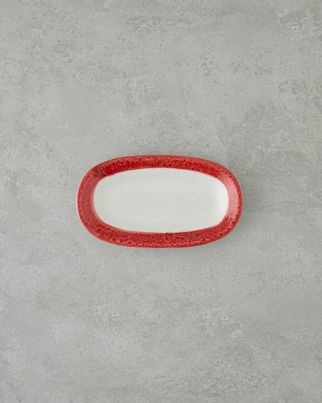Porcelain Rectangular Plate - Navy Blue & Red - Navy Blue - 29 cm (view 5)
