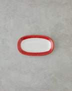 Porcelain Rectangular Plate - Navy Blue & Red - Navy Blue - 29 cm (view 5)