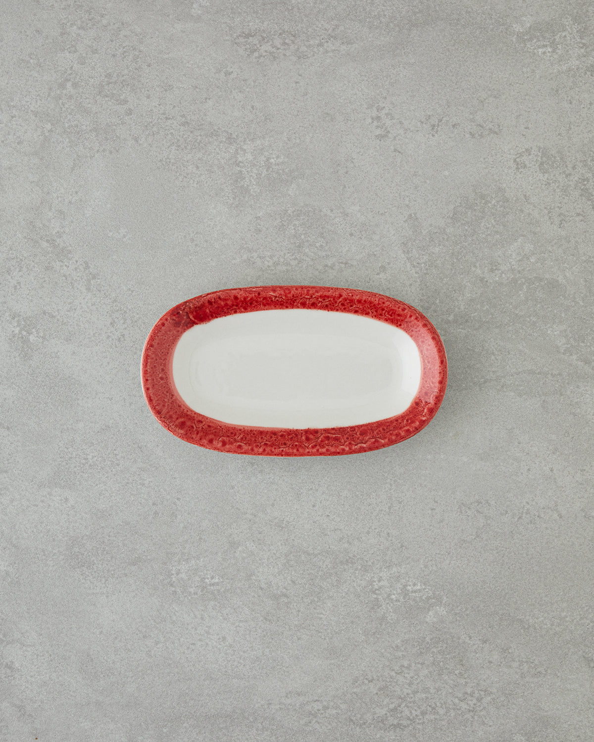 Porcelain Rectangular Plate - Navy Blue & Red - Navy Blue - 29 cm (view 5)