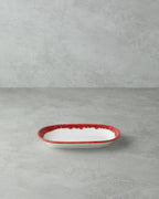 Porcelain Rectangular Plate - Navy Blue & Red (view 10)