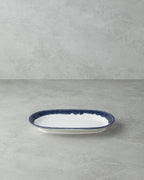 Porcelain Rectangular Plate - Navy Blue & Red (view 13)