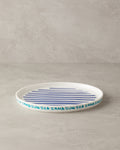 Jolly Lines Bone Porcelain Serving Plate 27 cm Blue