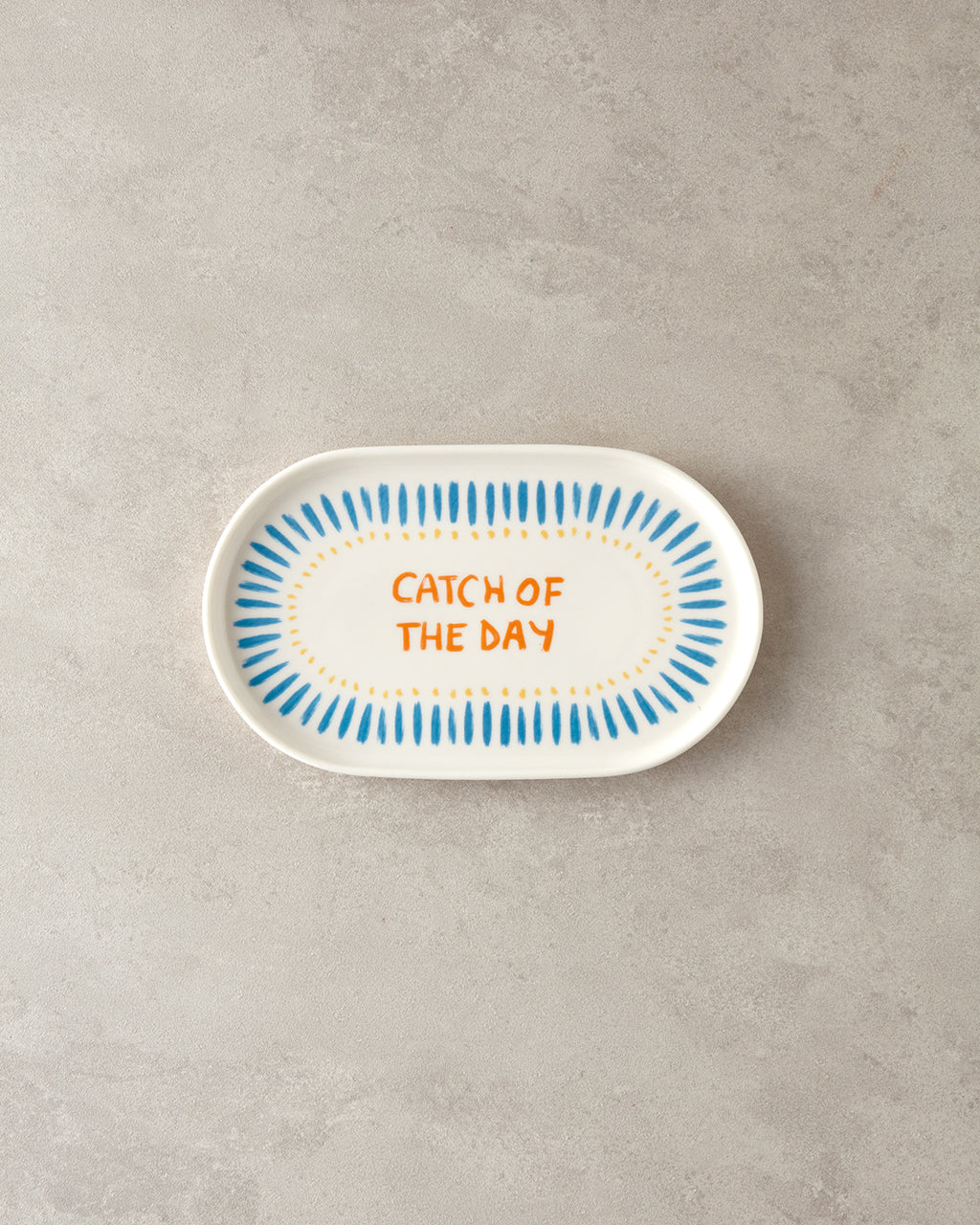 Flake Bone Porcelain Rectangular Plate 20 cm Colored (view 2)
