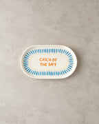 Flake Bone Porcelain Rectangular Plate 20 cm Colored (view 2)