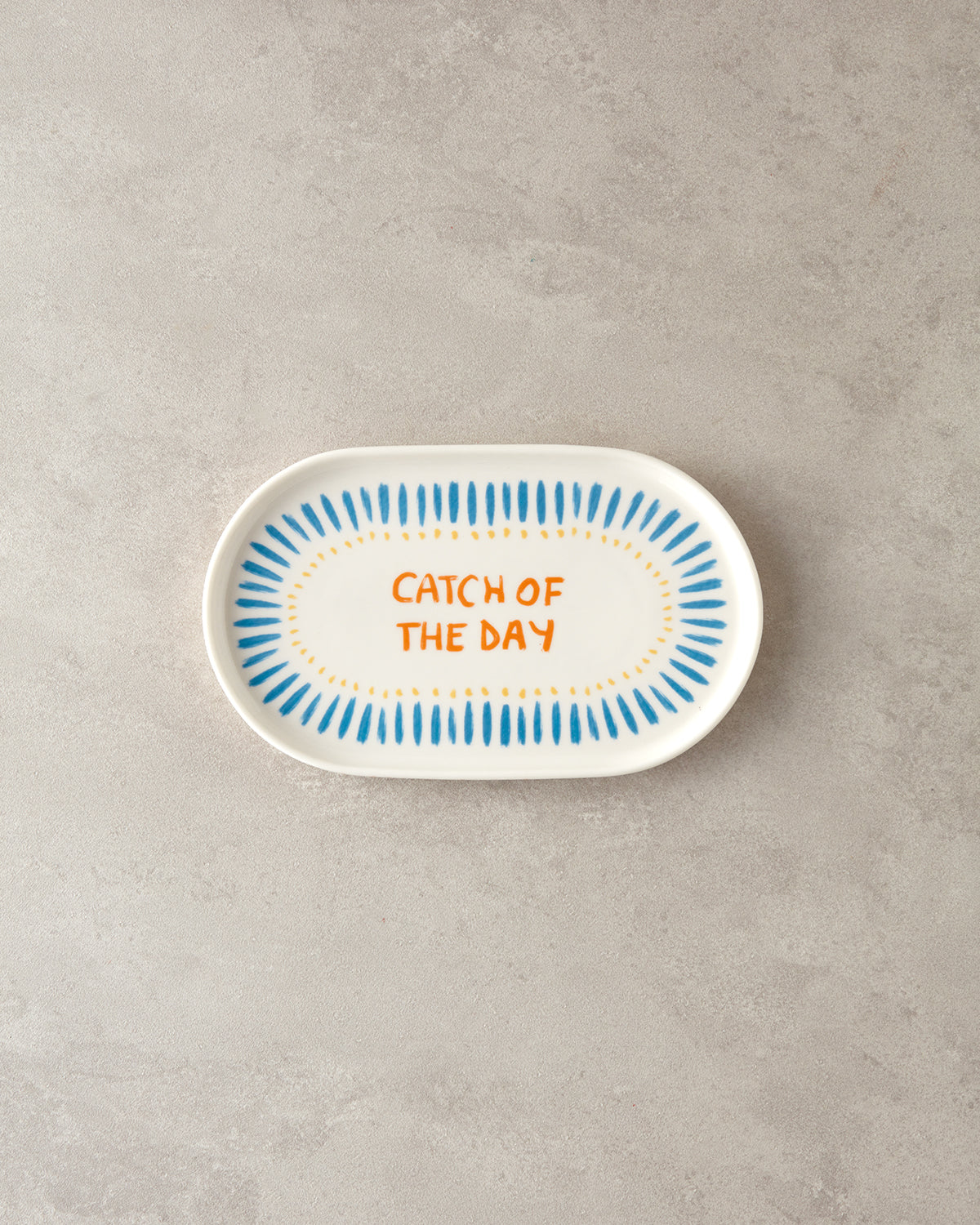 Flake Bone Porcelain Rectangular Plate 20 cm Colored (view 2)