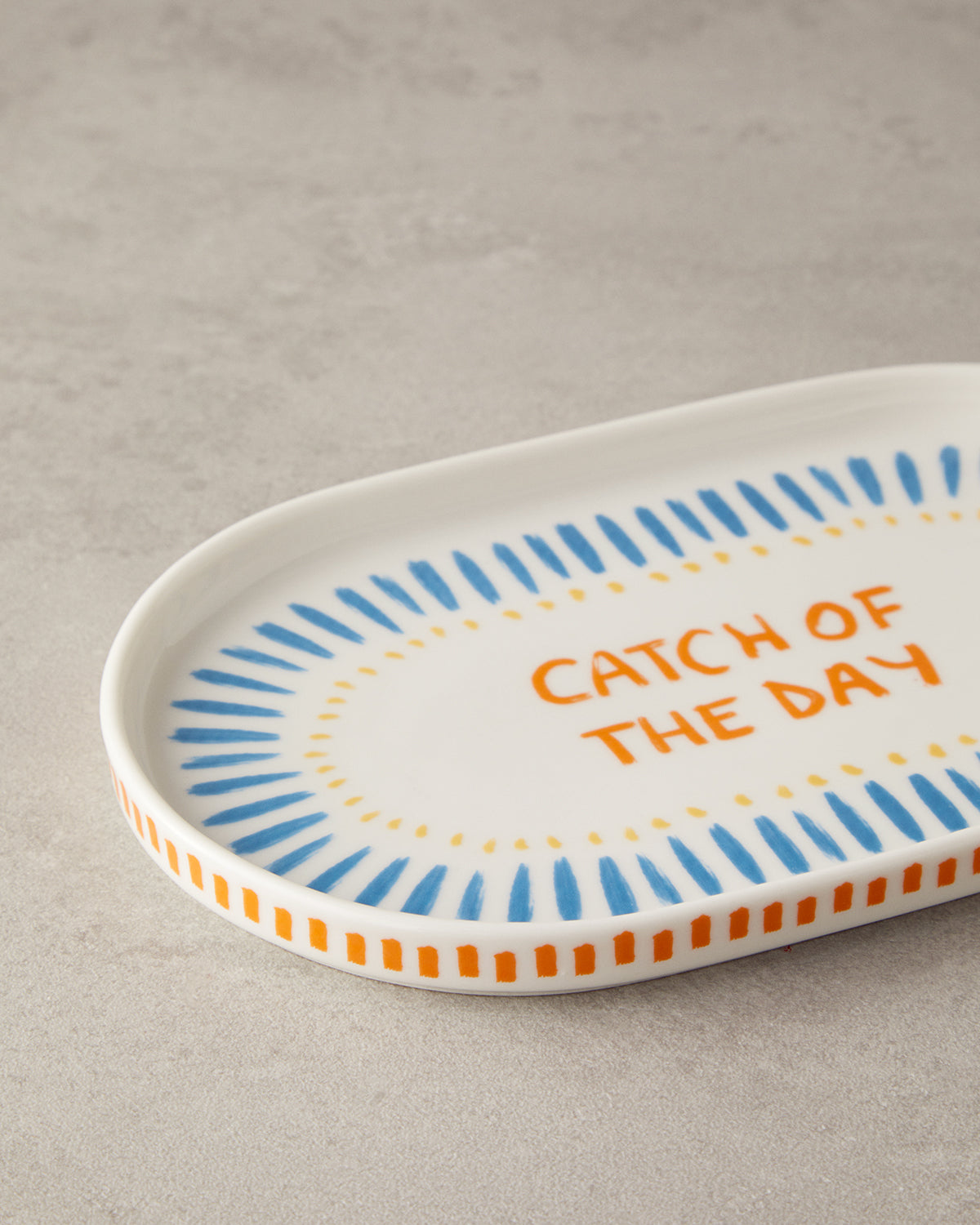 Flake Bone Porcelain Rectangular Plate 20 cm Colored (view 3)