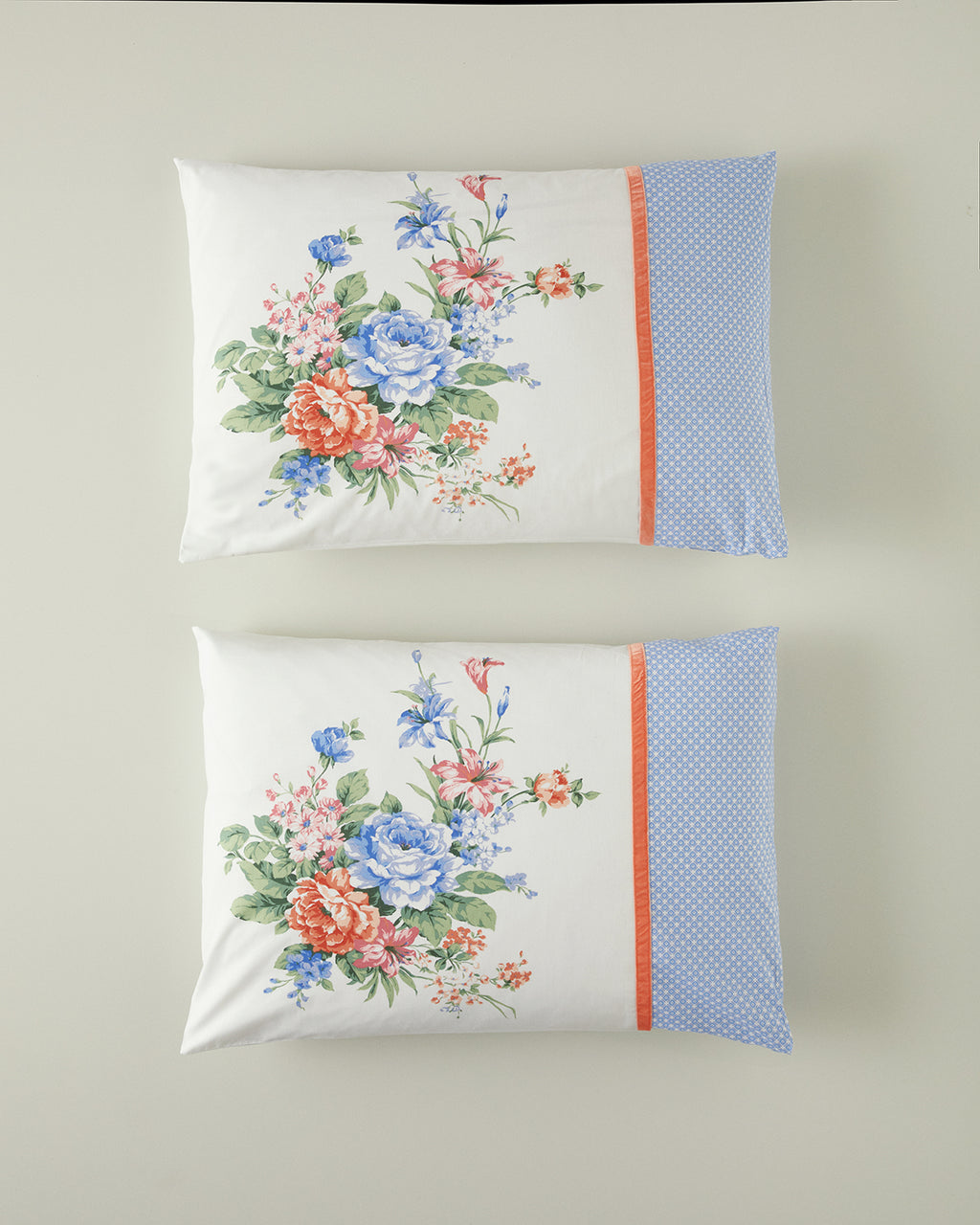 Cotton 2 pcs Pillow Case 50x70 cm Blue